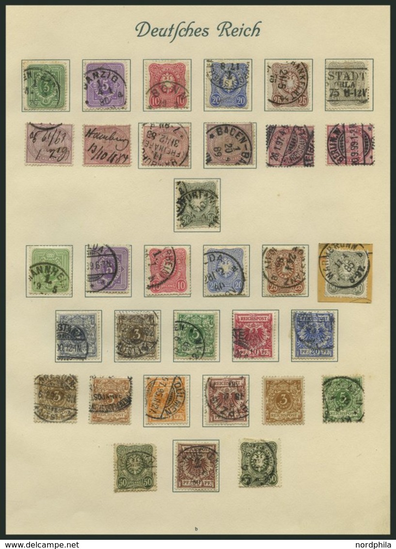 SAMMLUNGEN O,* , Alte Sammlung Dt. Reich Von 1872-1922 Im Borekalbum Mit Zahlreichen Guten Werten, Etwas Unterschiedlich - Used Stamps