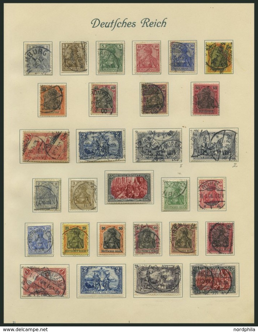 SAMMLUNGEN O,* , Alte Sammlung Dt. Reich Von 1872-1922 Im Borekalbum Mit Zahlreichen Guten Werten, Etwas Unterschiedlich - Oblitérés