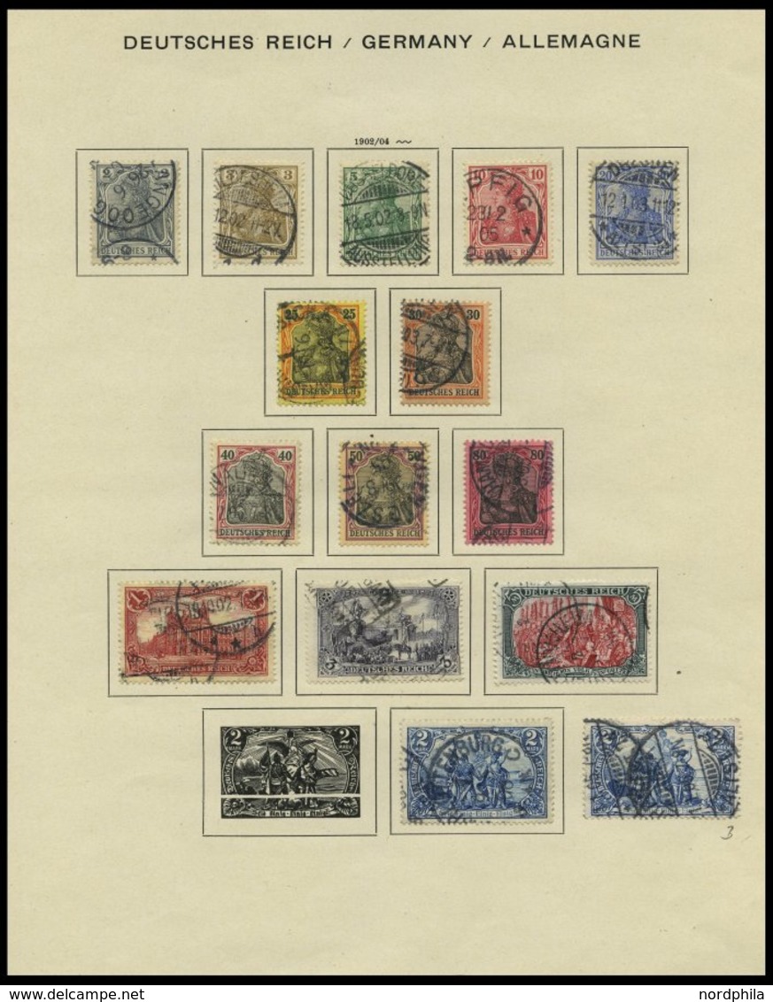 SAMMLUNGEN O,* , 1872-1922, Meist Gestempelte Sammlung Dt. Reich Mit Vielen Guten Werten, Meist Prachterhaltung, Der Inf - Oblitérés