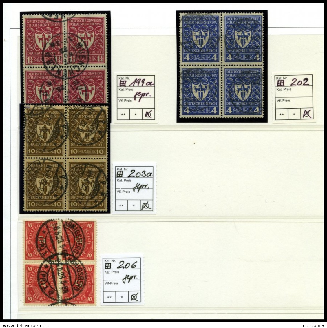 SAMMLUNGEN O,BrfStk,Brief , 1916-22, Saubere Sammlung Inflation, Spezialisiert Mit Platten- Und Walzendrucken, Waagerech - Gebraucht
