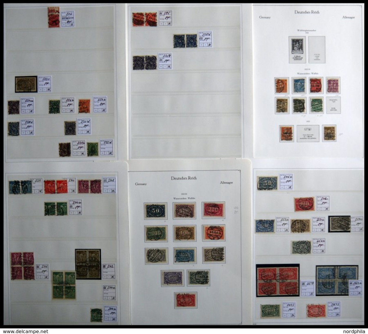 SAMMLUNGEN o,BrfStk,Brief , 1916-22, saubere Sammlung Inflation, spezialisiert mit Platten- und Walzendrucken, waagerech