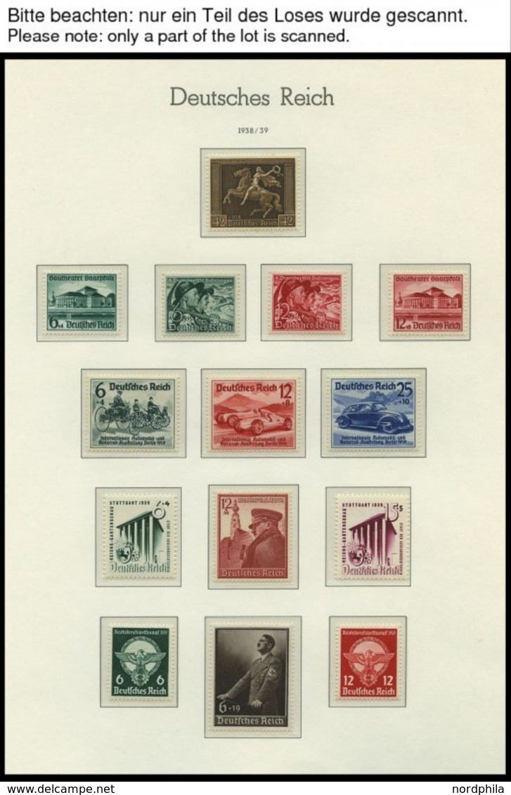 SAMMLUNGEN 565-910 **, 1935-45, In Den Hauptnummern Komplette Postfrische Sammlung Incl. Bl. 4-11 Im Leuchtturm Falzlosa - Oblitérés