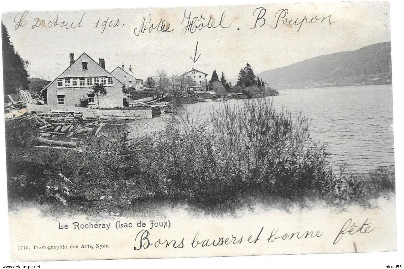 Suisse VD LE ROCHERAY Lac De Joux 1902........G - Roche