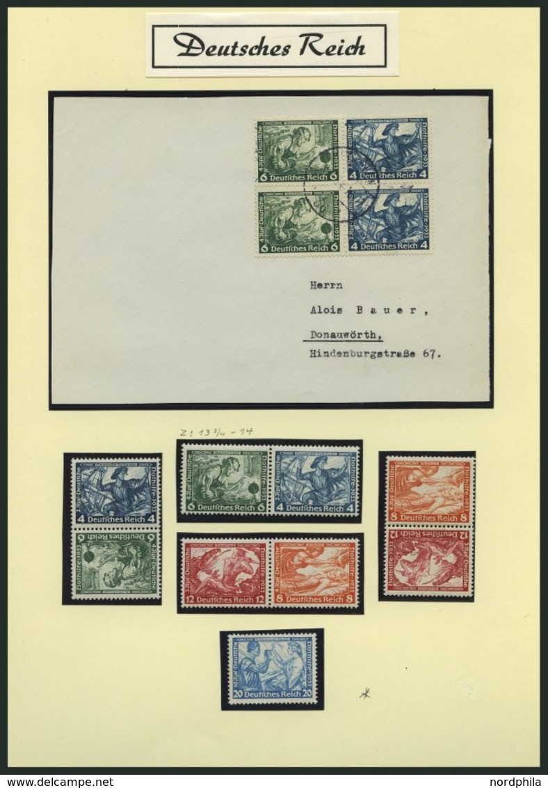 SAMMLUNGEN **,*,Brief,o,BrfStk , 1933-45, Reichhaltige Saubere Sammlung Dt. Reich, Ohne Spitzenwerte Aber Mit Vielen Son - Oblitérés