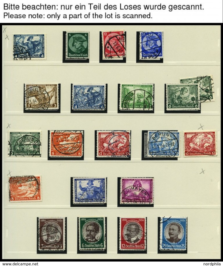 SAMMLUNGEN O,*,** , 1933-1945, Meist Gestempelte Sammlung Dt. Reich Im SAFE-dual Album, Bis Auf Block 2 Und 3 Komplett,  - Used Stamps