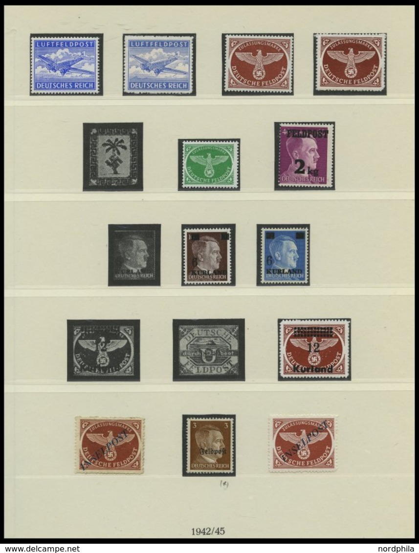 SAMMLUNGEN *,**,(*) , Ungebrauchte, Teils Postfrische Sammlung Dt. Reich Von 1935-1945 Im Lindner Falzlosalbum, Einige G - Usati