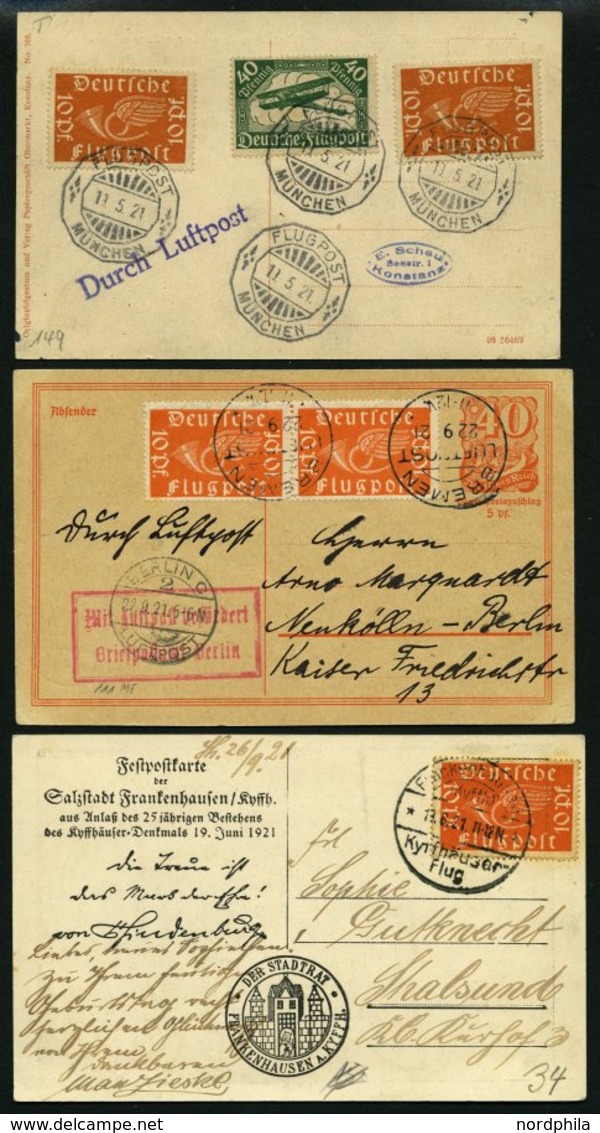 LOTS 1921-23, 13 Verschiedene Luftpostbelege Der Inflationszeit, Meist Pracht, Besichtigen! - Oblitérés