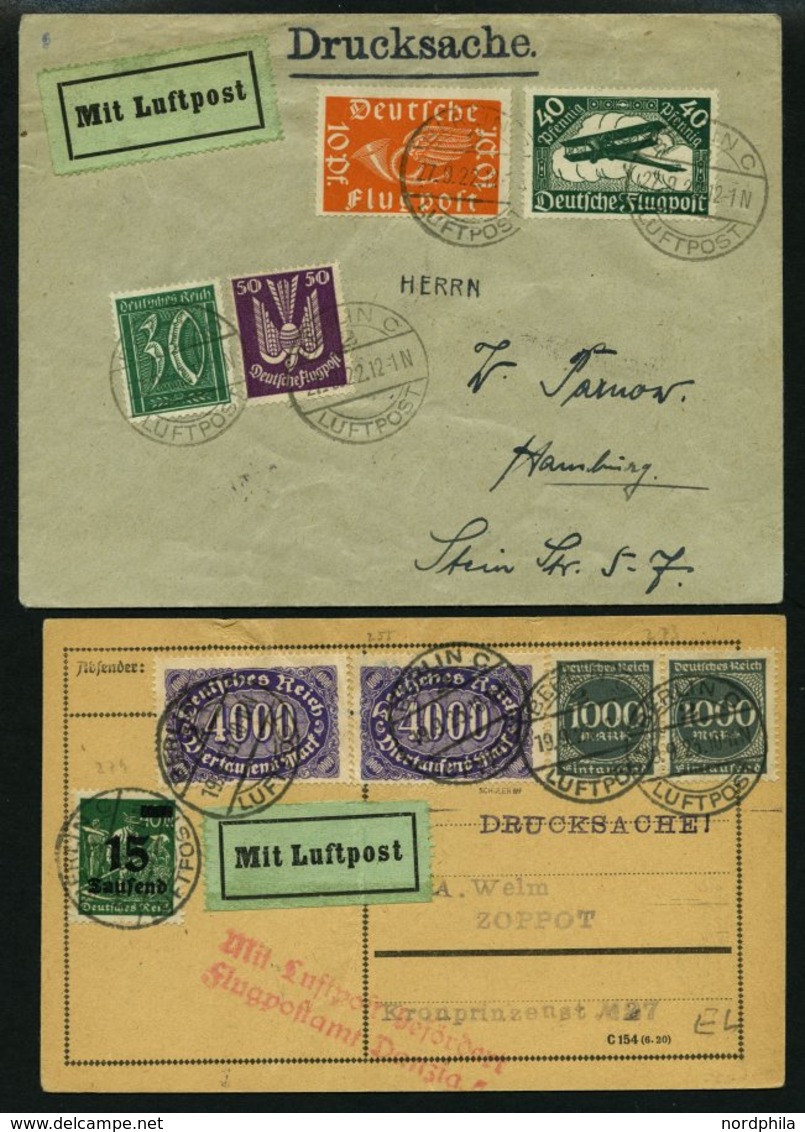 LOTS 1921-23, 13 Verschiedene Luftpostbelege Der Inflationszeit, Meist Pracht, Besichtigen! - Oblitérés