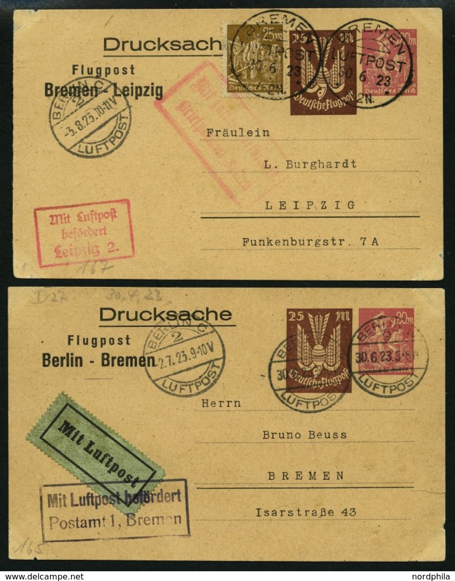 LOTS 1921-23, 13 Verschiedene Luftpostbelege Der Inflationszeit, Meist Pracht, Besichtigen! - Gebraucht