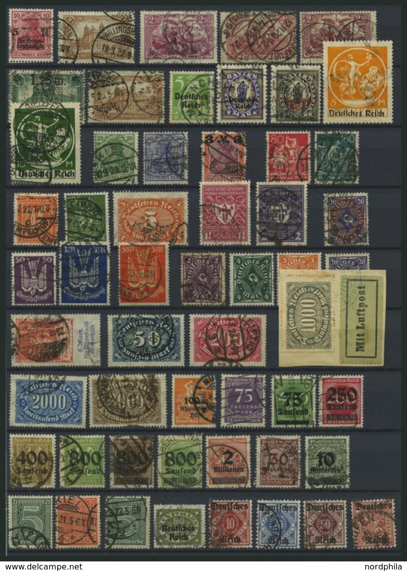 LOTS O,BrfStk , 1919-23, Partie Von 65 Verschiedenen Kleineren Und Mittleren Infla-Werten, Feinst/Pracht, Alle Geprüft I - Used Stamps