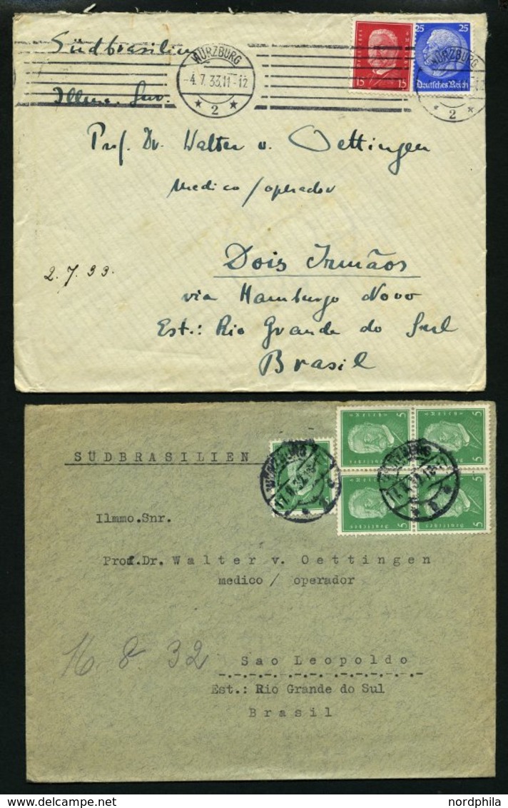 LOTS Ca. 1930-32, 20 Briefe Nach Brasilien Mit Verschiedenen Frankaturen, Etwas Unterschiedlich - Oblitérés