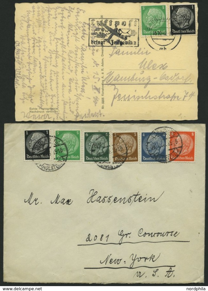 LOTS 1933-41, 34 Belege Mit Verschiedenen Hindenburg-Frankaturen, Meist Prachterhaltung - Oblitérés