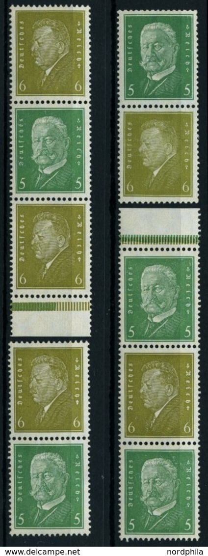 ZUSAMMENDRUCKE S 42-45 *, 1932, Reichspräsidenten, Falzreste, 4 Prachtwerte, Mi. 79.50 - Se-Tenant
