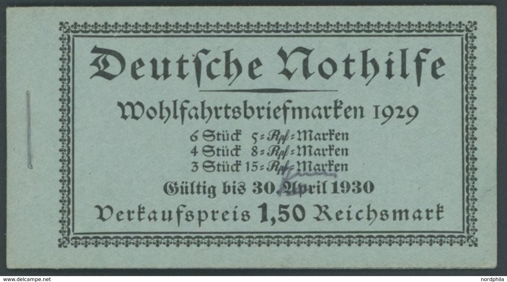 ZUSAMMENDRUCKE MH 28.2 **, 1929, Markenheftchen Nothilfe, Nicht Durchgezähnt, Pracht, Mi. 1100.- - Zusammendrucke