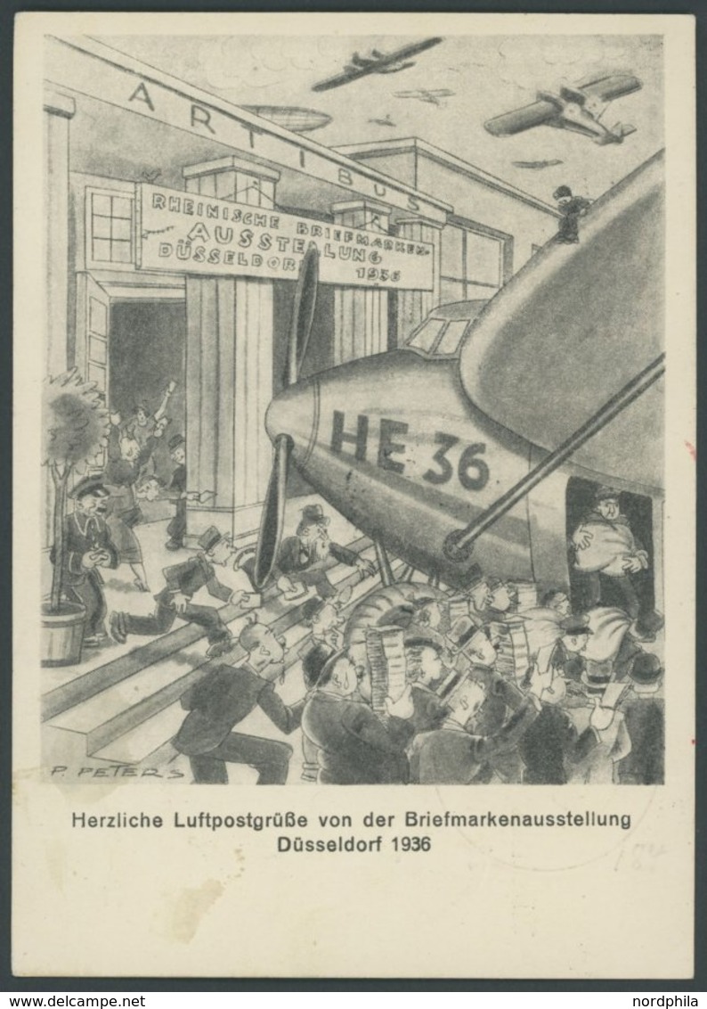 GANZSACHEN PP 140C1 BRIEF, Privatpost: 1936, 10 Pf. Neben 3 Pf. Rheinische Briefmarken-Austellung Mit Zusatzfrankatur Au - Other & Unclassified