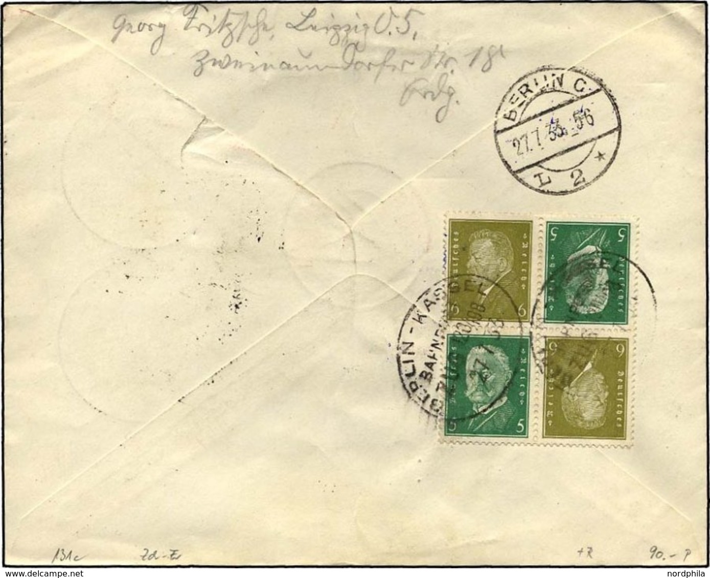 KATAPULTPOST 131c BRIEF, 25.7.1933, Europa - Southampton, Deutsche Seepostaufgabe, Zusammendruck-Frankatur, Drucksache,  - Briefe U. Dokumente