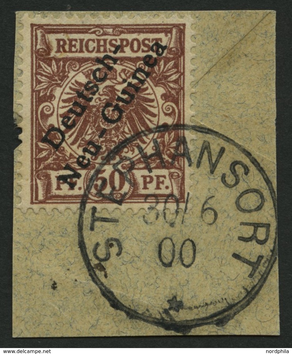 DEUTSCH-NEUGUINEA 6 BrfStk, 1897, 50 Pf. Lebhaftrötlichbraun, Stempel STEPHANSORT, Prachtbriefstück, Mi. (60.-) - Nouvelle-Guinée