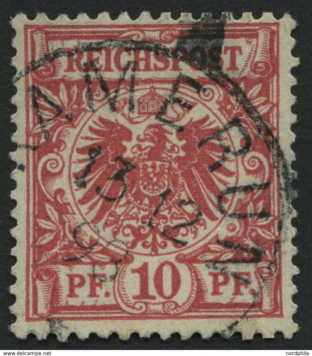 KAMERUN V 47b O, 1893, 10 Pf. Lebhaftrosarot, Stempel KAMERUN, Pracht - Kamerun