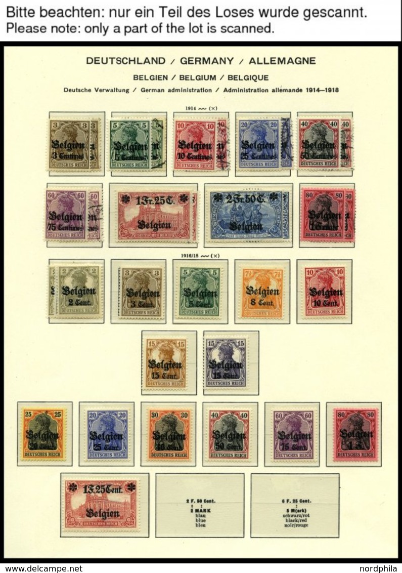 SAMMLUNGEN, LOTS *,o,** , Sammlung Bes.Geb.I Von 1914-18 Mit Mittleren Ausgaben Auf Schaubek Falzlosseiten, Fast Nur Pra - Occupazione 1914 – 18