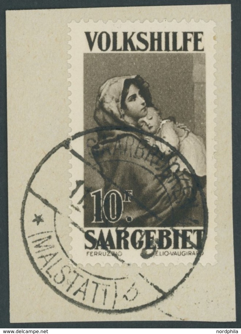 SAARGEBIET 141 BrfStk, 1929, 10 Fr. Gemälde II, Prachtbriefstück, Kurzbefund Geigle, Mi. (170.-) - Sonstige & Ohne Zuordnung