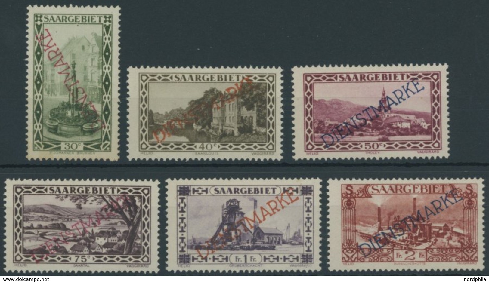 SAARGEBIET D 16-21 **, 1927, Landschaftsbilder V, Postfrischer Prachtsatz, Mi. 220.- - Other & Unclassified
