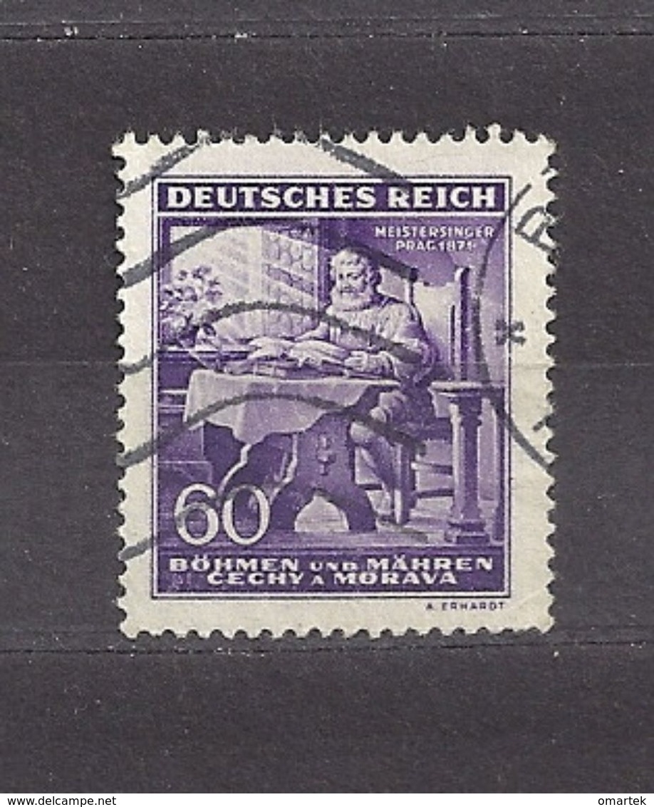 Bohemia & Moravia Böhmen Und Mähren 1943 Gest ⊙ Mi 128 Sc 85 Richard Wagner. German Occupation. - Used Stamps
