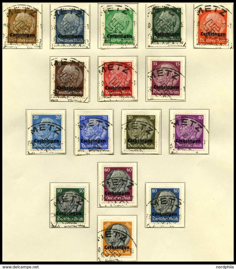 SAMMLUNGEN U. LOTS BrfStk,o , 1940/1, Sammlung Bes.Geb.II Mit Elsaß, Lothringen Und Luxemburg, Fast Nur Zentrisch Gestem - Besetzungen 1938-45