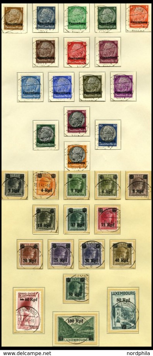 SAMMLUNGEN U. LOTS BrfStk,o , 1940/1, Sammlung Bes.Geb.II Mit Elsaß, Lothringen Und Luxemburg, Fast Nur Zentrisch Gestem - Besetzungen 1938-45