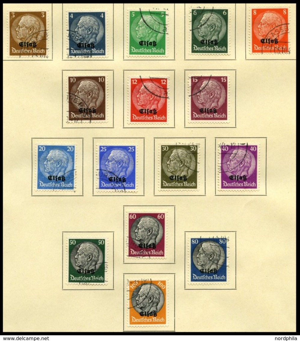 SAMMLUNGEN U. LOTS BrfStk,o , 1940/1, Sammlung Bes.Geb.II Mit Elsaß, Lothringen Und Luxemburg, Fast Nur Zentrisch Gestem - Occupazione 1938 – 45