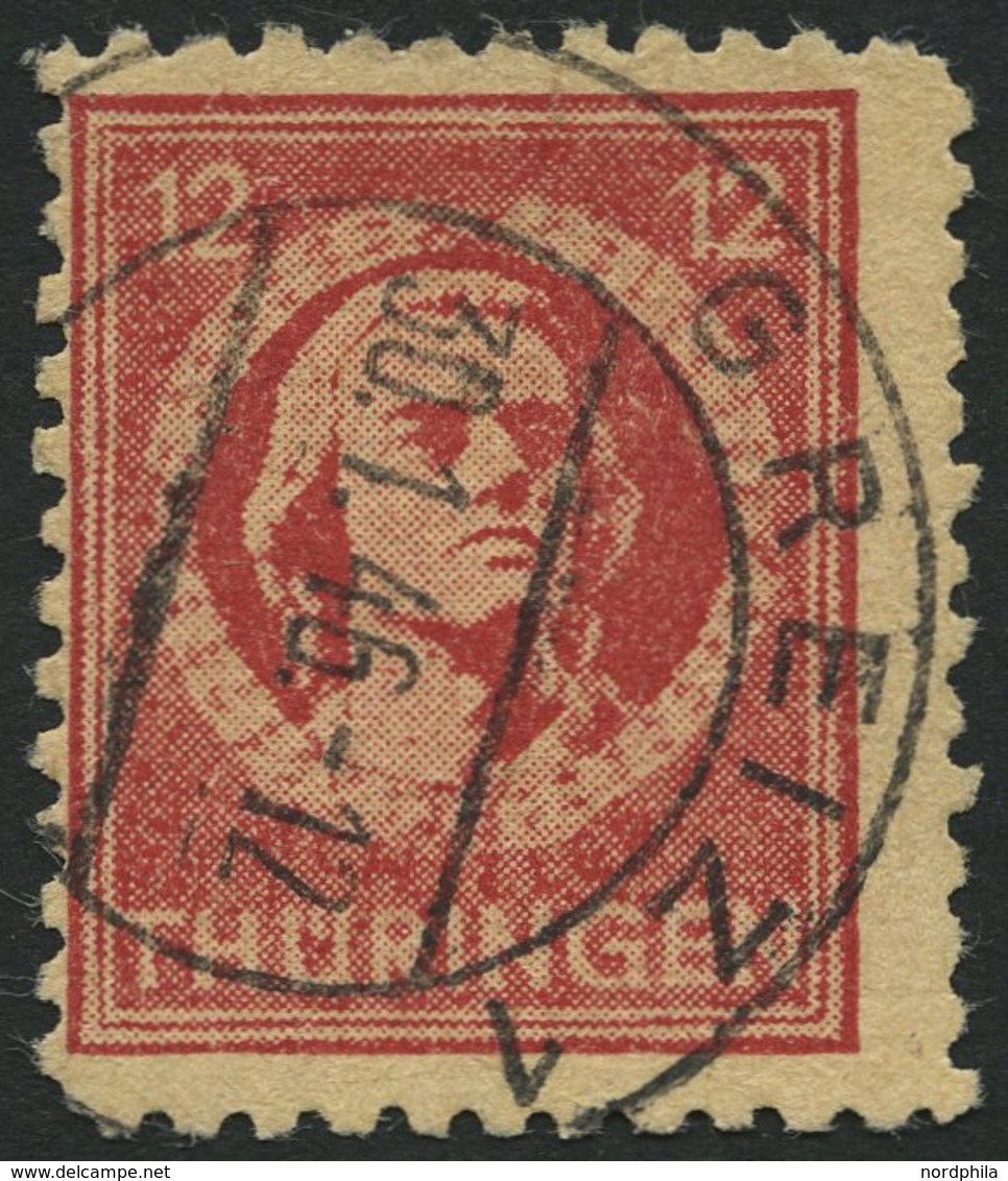 THÜRINGEN 97AXar O, 1945, 12 Pf. Karminrot, Vollgummierung, Hellchromgelbes Papier, Dicke Gummierung, Pracht, Kurzbefund - Autres & Non Classés