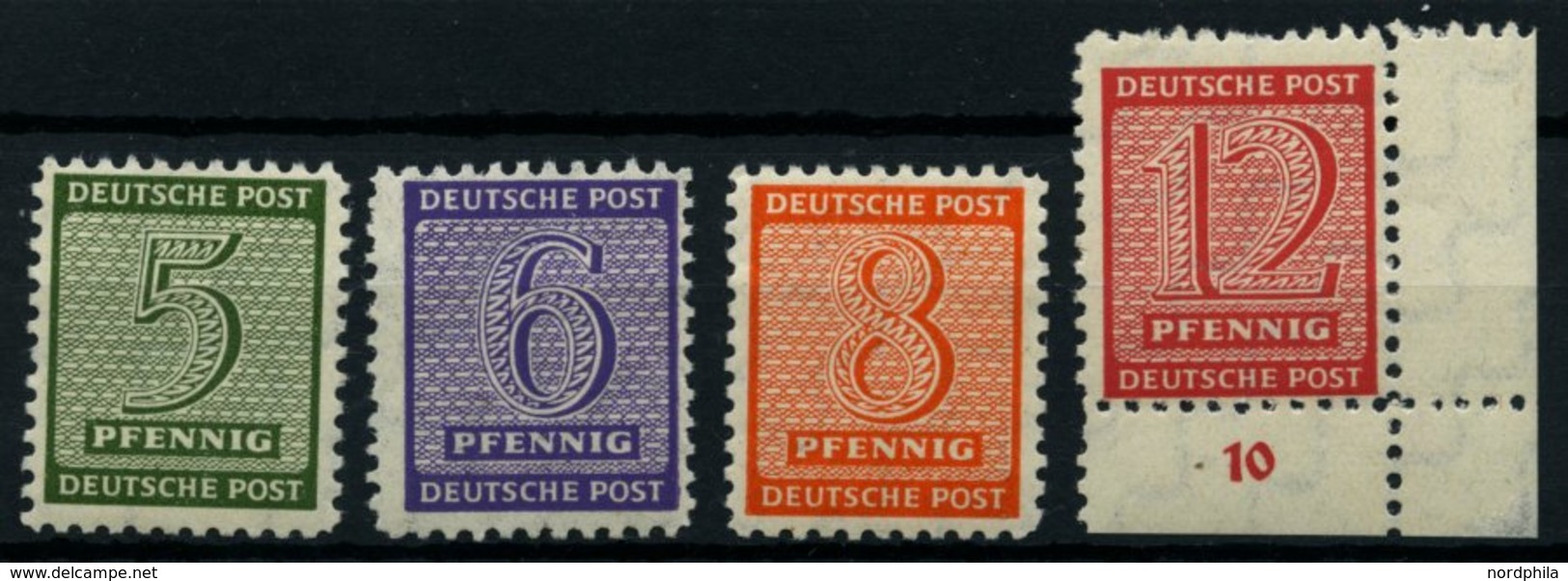 WEST-SACHSEN 120-23X **, 1945, Versuchszähnung, Prachtsatz, Gepr. Dr. Jasch, Mi. 80.- - Altri & Non Classificati