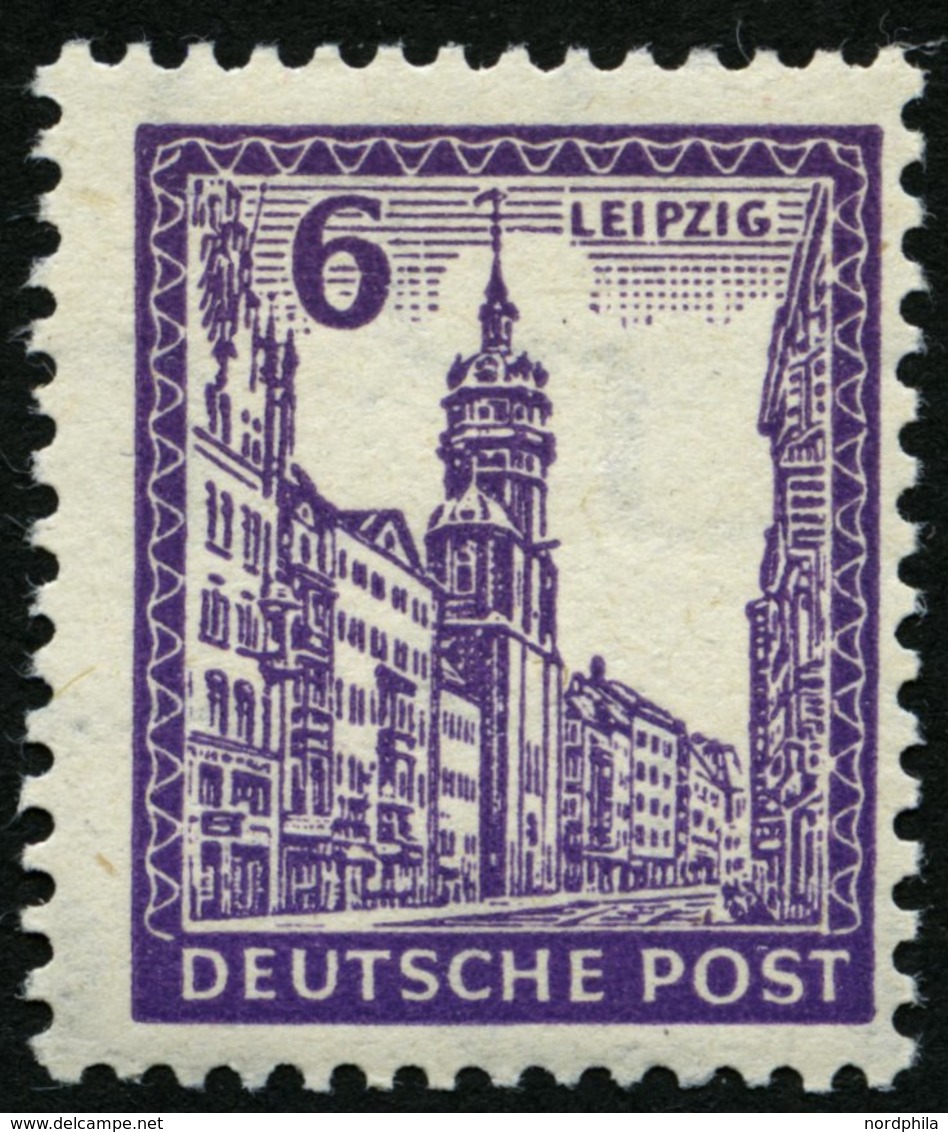 WEST-SACHSEN 153Yb **, 1946, 6 Pf. Dunkelrotviolett, Wz. 1Y, Pracht, Gepr. Dr. Jasch, Mi. 90.- - Altri & Non Classificati