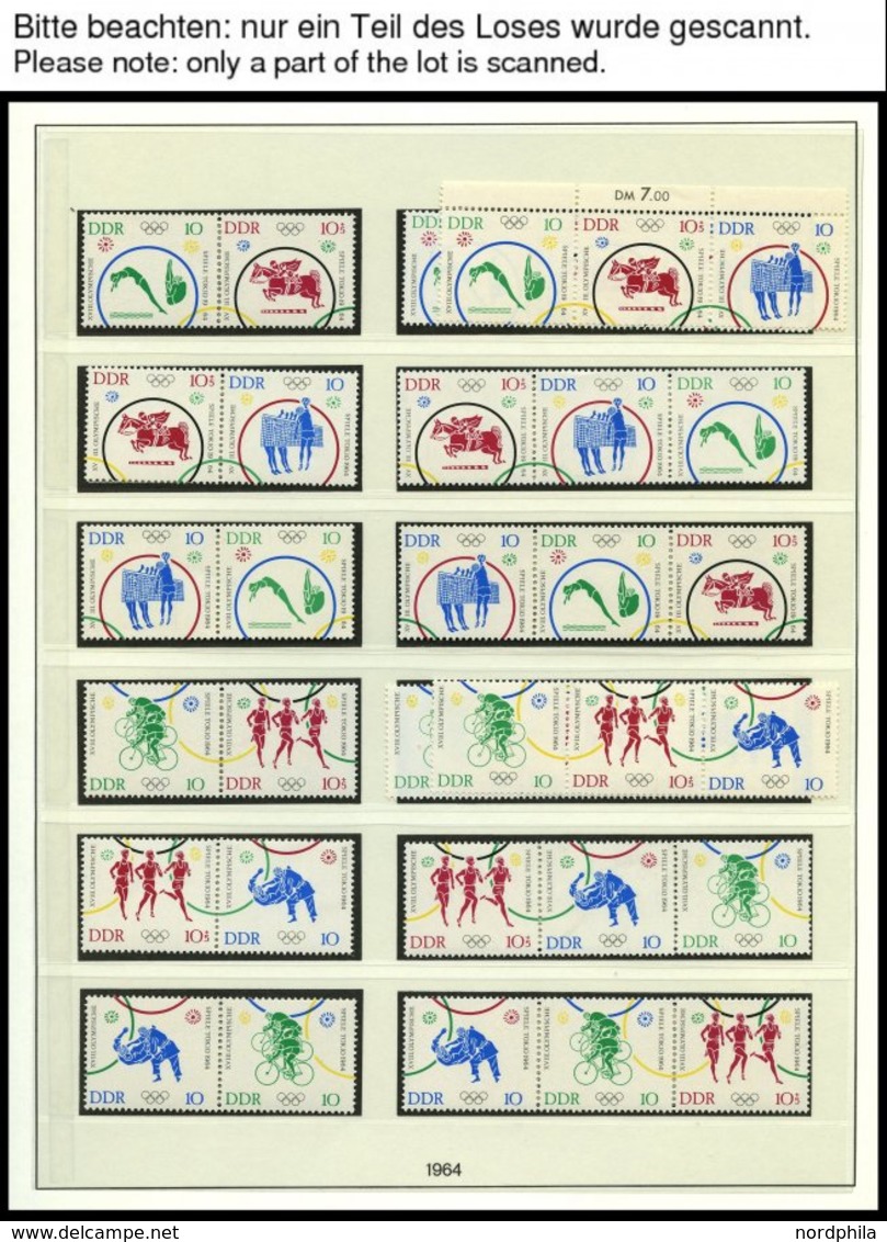 DDR 1039-44 **, 1964, Olympische Sommerspiele, Alle 24 Zusammendrucke Komplett (W Zd 126-37 Und S Zd 52-63), Pracht, Mi. - Gebraucht