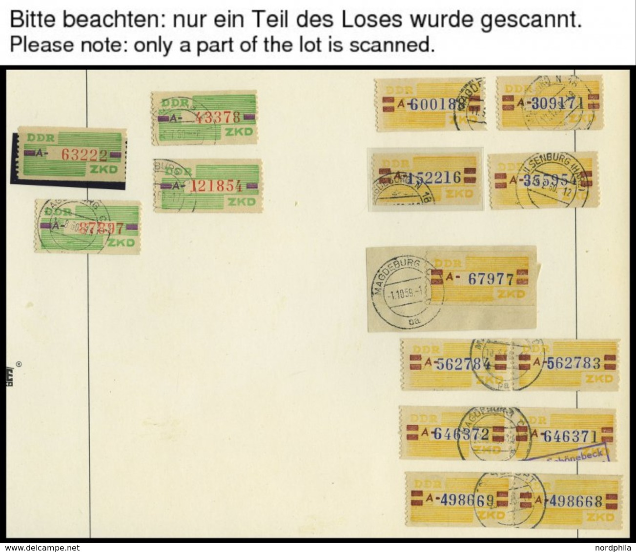 DIENSTMARKEN B D 24/5 O,BrfStk, **, Fast Nur Gestempelte Sammlung Wertstreifen Für Den ZKD In Smaragdgrün/braunviolett/r - Other & Unclassified