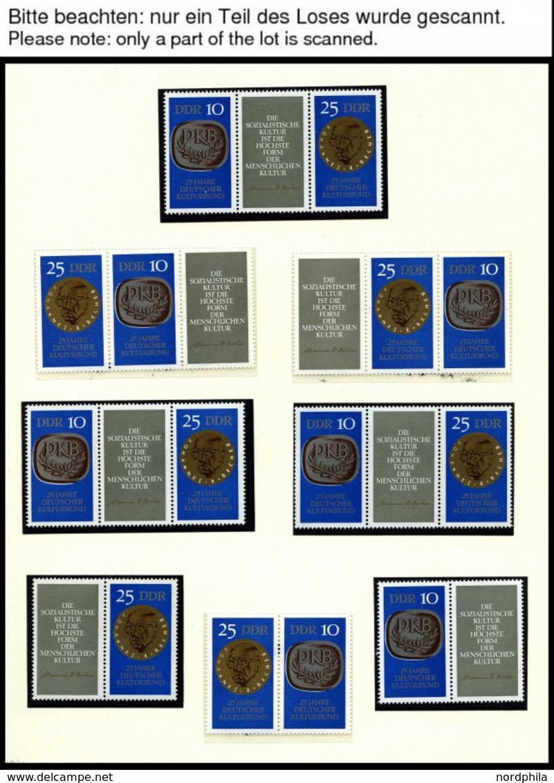 ZUSAMMENDRUCKE **, Postfrische Sammlung Zusammendrucke DDR Von 1960-90 In 4 Alben Mit Guten Mittleren Ausgaben, Dazu Vie - Zusammendrucke