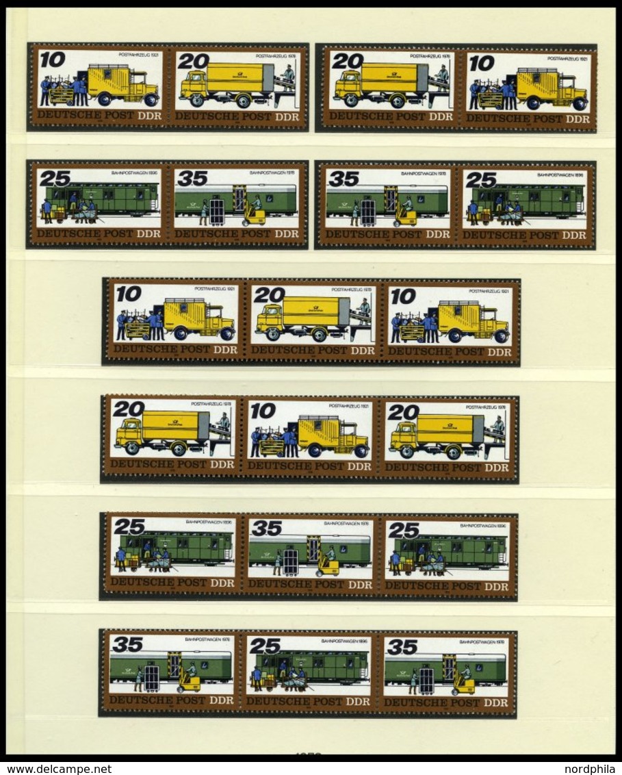 ZUSAMMENDRUCKE **, Postfrische Sammlung Zusammendrucke DDR Von 1960-90 In 4 Alben Mit Guten Mittleren Ausgaben, Dazu Vie - Zusammendrucke