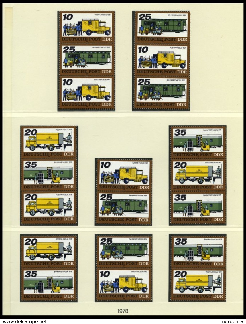 ZUSAMMENDRUCKE **, Postfrische Sammlung Zusammendrucke DDR Von 1960-90 In 4 Alben Mit Guten Mittleren Ausgaben, Dazu Vie - Zusammendrucke