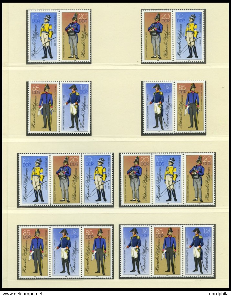 ZUSAMMENDRUCKE **, postfrische Sammlung Zusammendrucke DDR von 1960-90 in 4 Alben mit guten mittleren Ausgaben, dazu vie