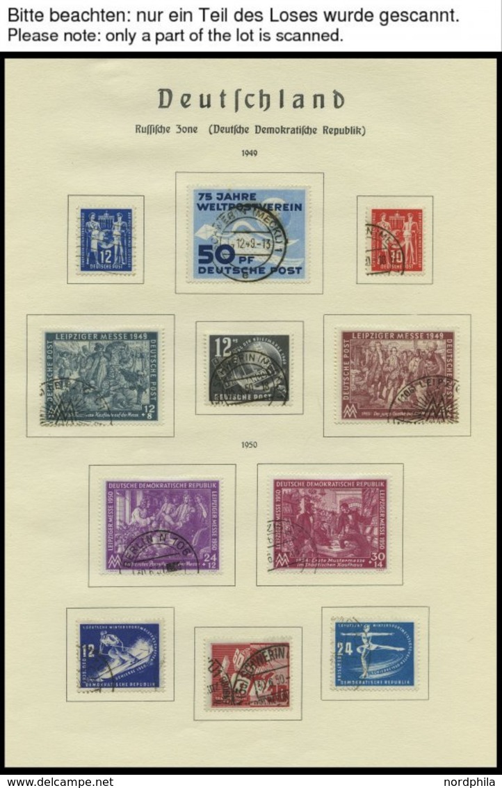 SAMMLUNGEN O, Gestempelter Sammlungsteil DDR Von 1949-55, Bis Auf Block 7,8/9 Und 13 Sowie Mi.Nr. 327-41 Komplett, Fast  - Collezioni