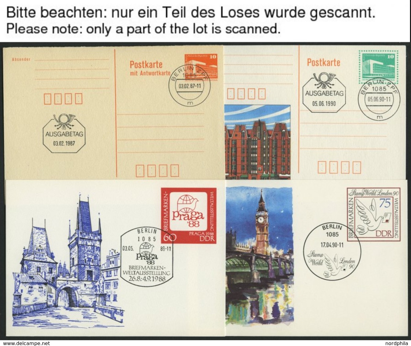 GANZSACHEN P BRIEF, 1986-90, 18 Verschiedene Ganzsachenkarten Mit Sonderstempeln, Mi. 100.- - Altri & Non Classificati