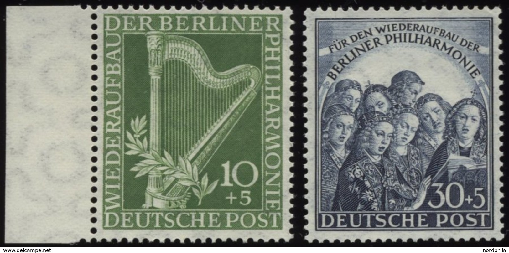 BERLIN 72/3 **, 1950, Philharmonie, Pracht, Mi. 150.- - Sonstige & Ohne Zuordnung