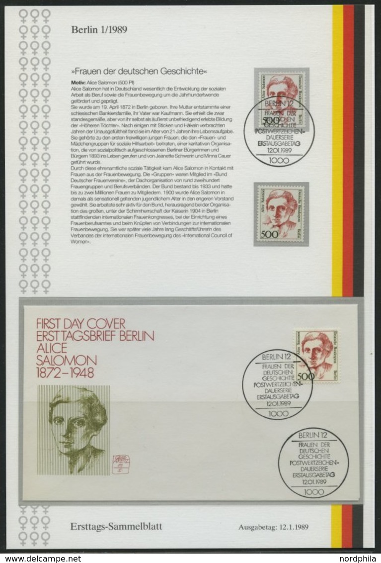 BERLIN 830**,o, BRIEF, 1989, 500 Pf. Salomon Auf Ersttags-Sammelblatt, Pracht - Altri & Non Classificati