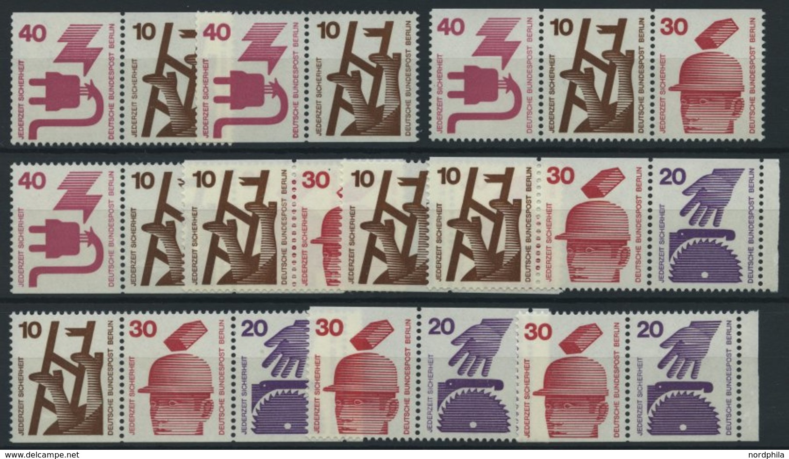 ZUSAMMENDRUCKE W 51-60 **, 1974, Komplette Zusammendruck-Ausgabe, Pracht, Mi. 84.- - Zusammendrucke