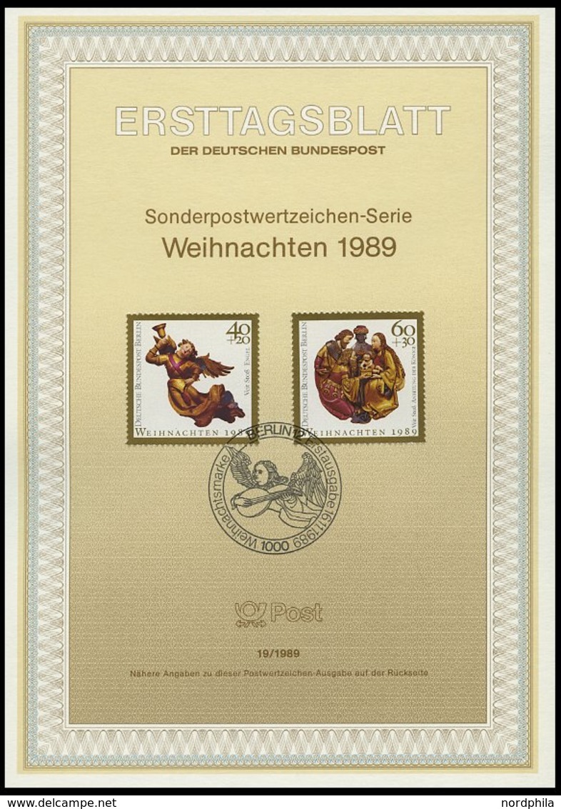 ERSTTAGSBLÄTTER 830-59 BrfStk, 1989, Kompletter Jahrgang, ETB 1 - 19/89, Pracht - Sonstige & Ohne Zuordnung