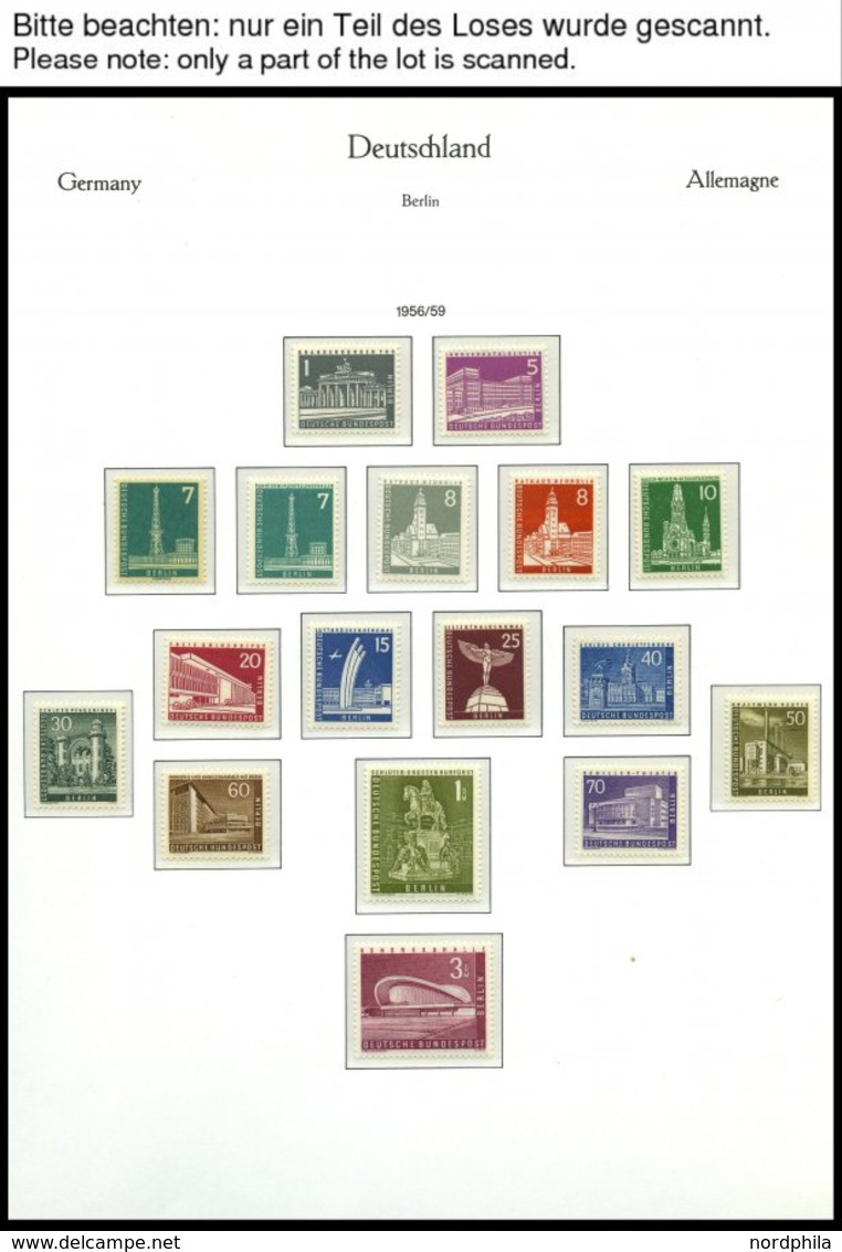 SAMMLUNGEN **, Komplette Postfrische Sammlung Berlin Von 1955-90 In 2 KA-BE Falzlossalben, Prachterhatlung - Collections