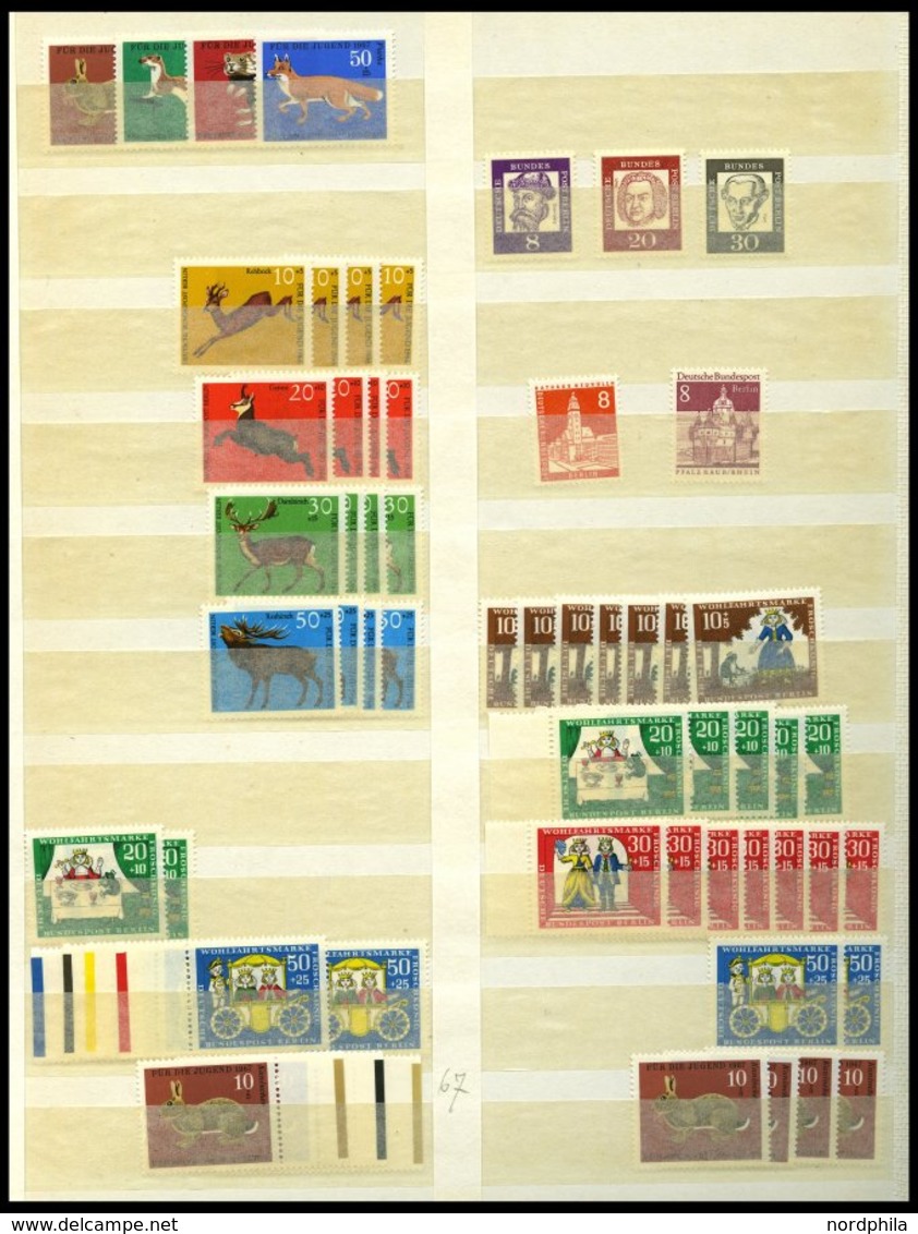LOTS **, Postfrische Reichhaltige Dublettenpartie Von 1965-86, Mit Mi.Nr. 270-85 (10x) Und 494-507 (8x) Etc., Prachterha - Used Stamps