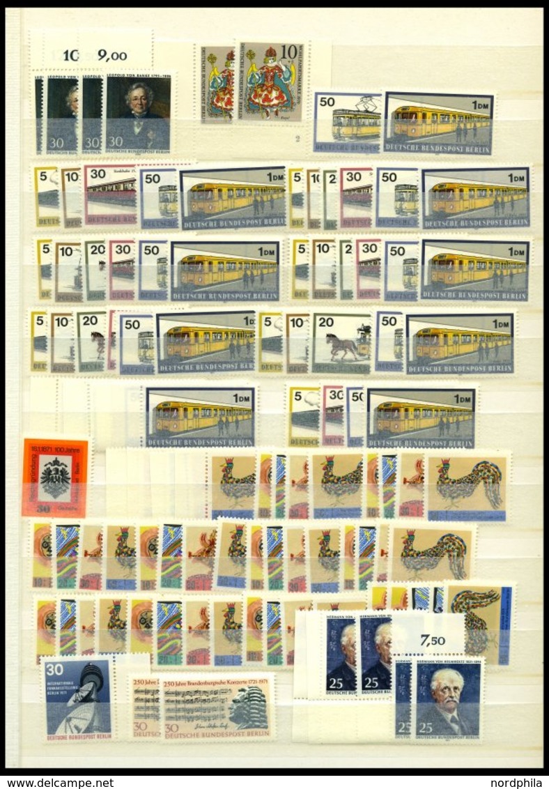 LOTS **, Sauber Gesteckte Dublettenpartie Berlin Von 1969-81 Auf Einsteckseiten, Prachterhaltung - Used Stamps