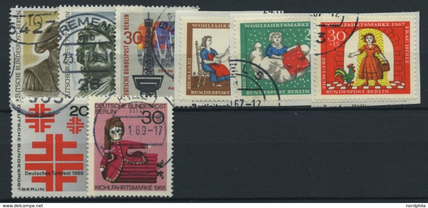 LOTS O, 1948-68, Gestemplte Partie Verschiedener Mittlerer Werte, Feinst/Pracht, Mi. 1050.- - Used Stamps