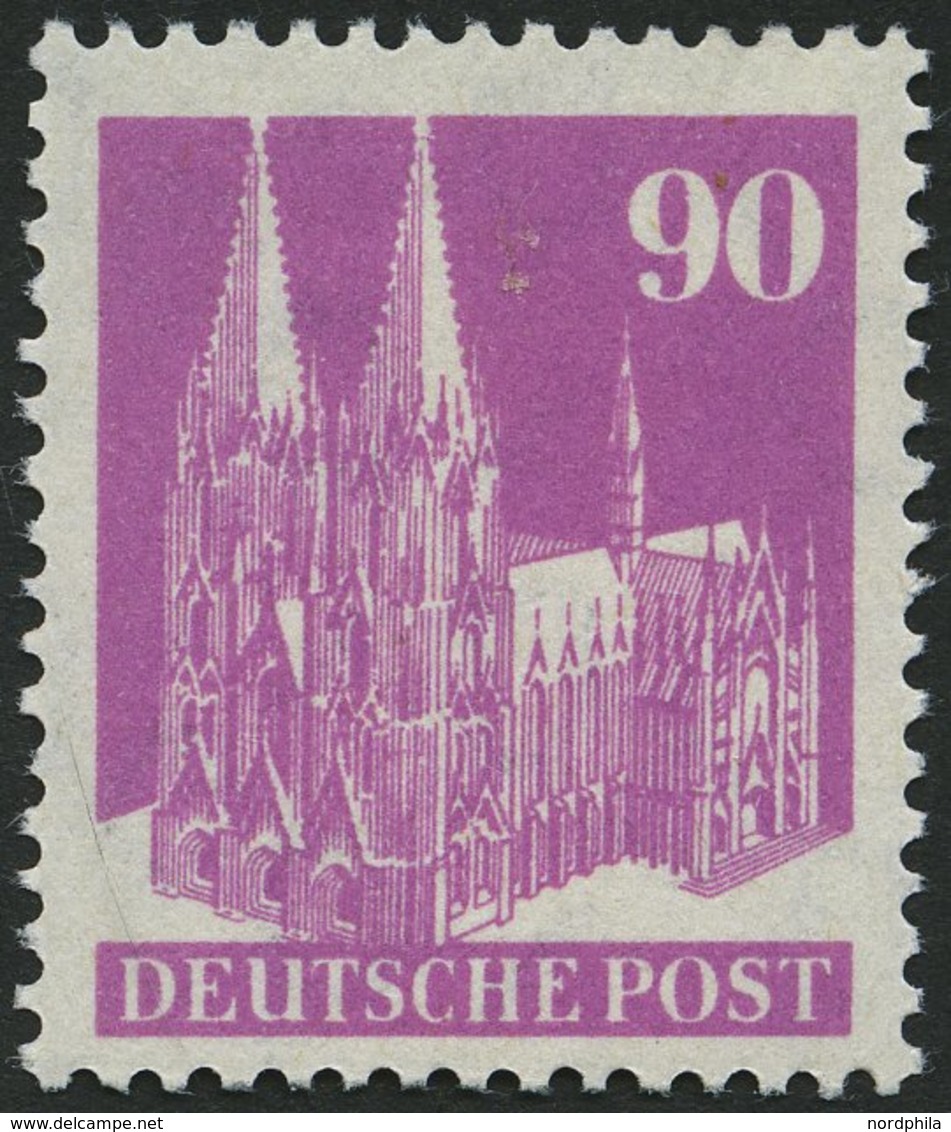 AMERIK. U. BRITISCHE ZONE 96eg **, 1948, 90 Pf. Eng Gezähnt, Pracht, Mi. 170.- - Sonstige & Ohne Zuordnung