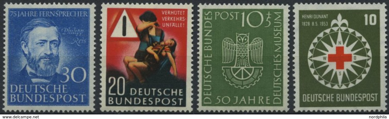 BUNDESREPUBLIK 161-64 **, 1952/3, 4 Prachtwerte, Mi. 118.- - Oblitérés